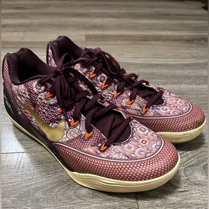 Nike Kobe 9 Ix Em Silk Road Size 10.5 646701-676 Merlot Metallic Gold